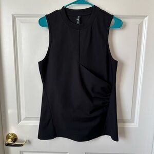 Athleta Black Sleeveless Casual Cross Front Top Women's L